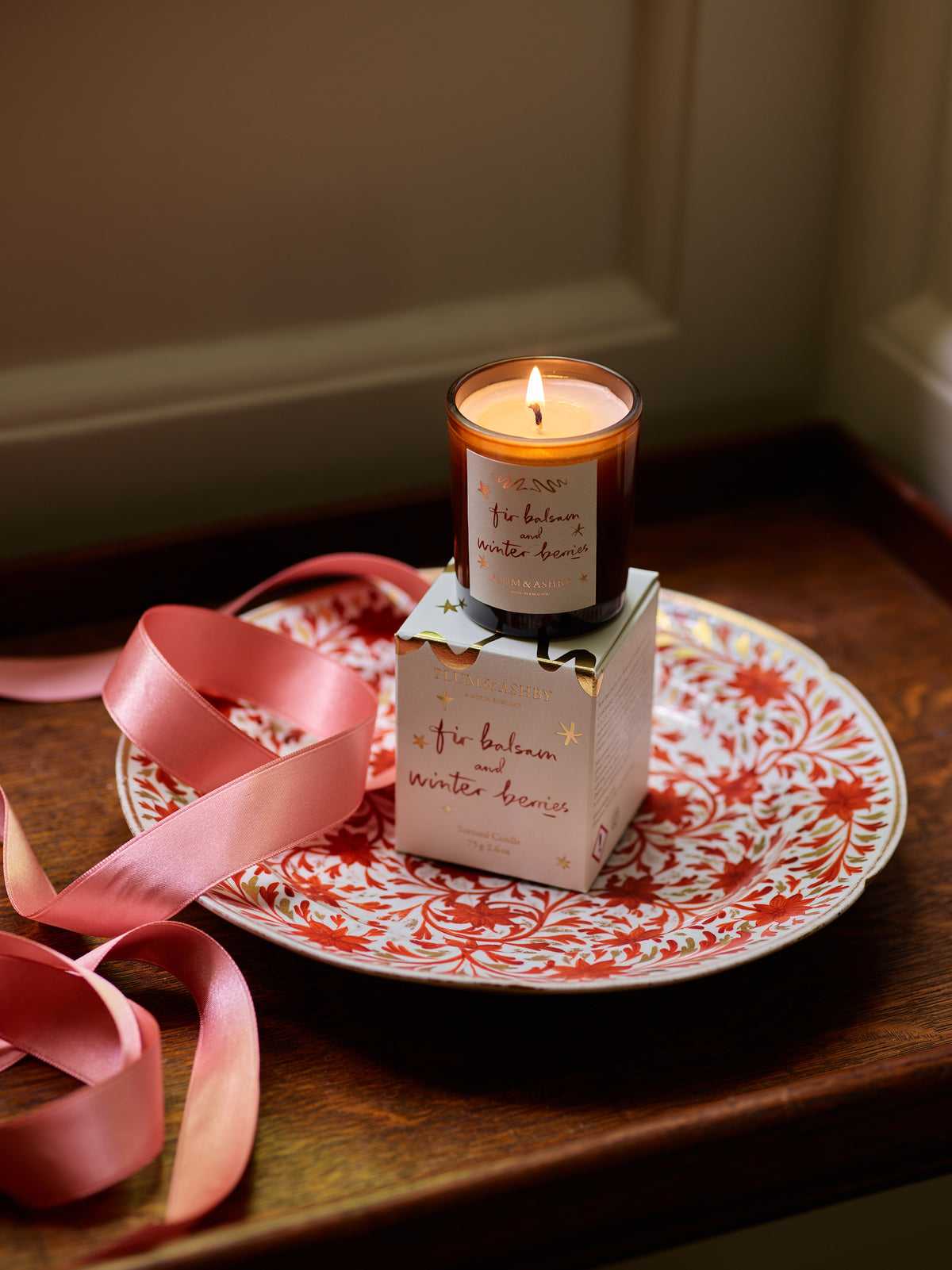 Fir Balsam and Winter Berries Votive