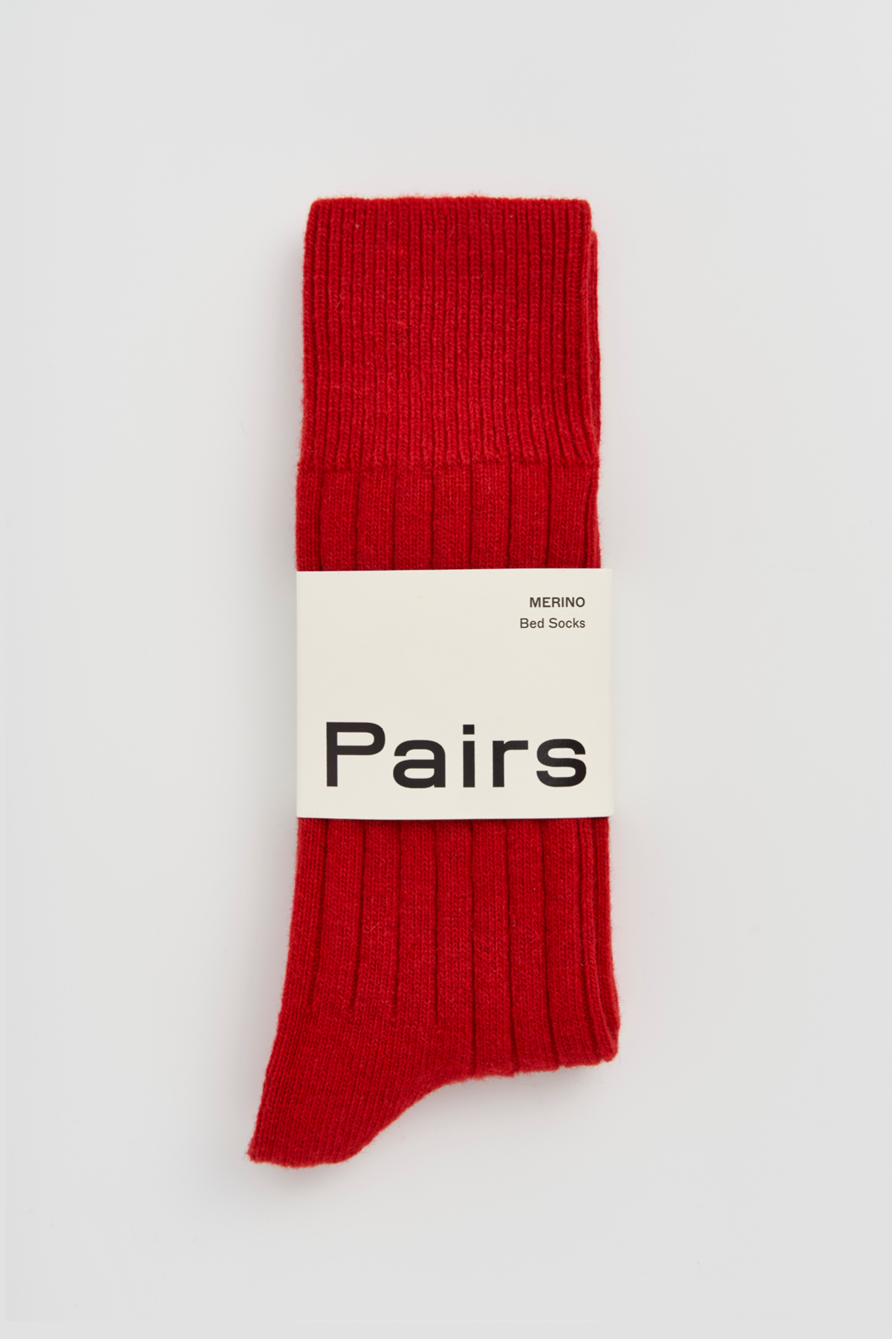 Red Merino Bed Socks - Small (UK 4-8)