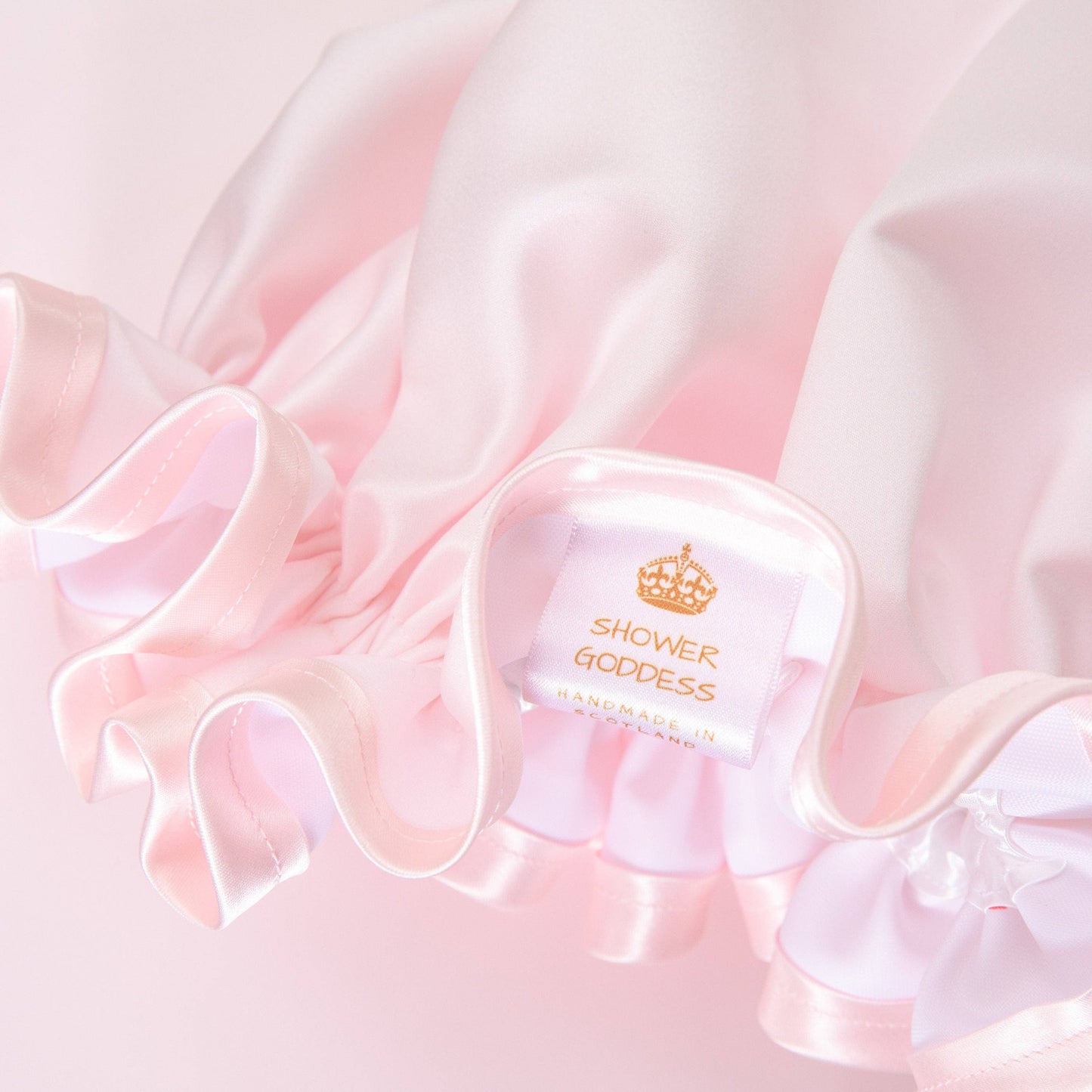 Pink Satin Luxury Shower Cap