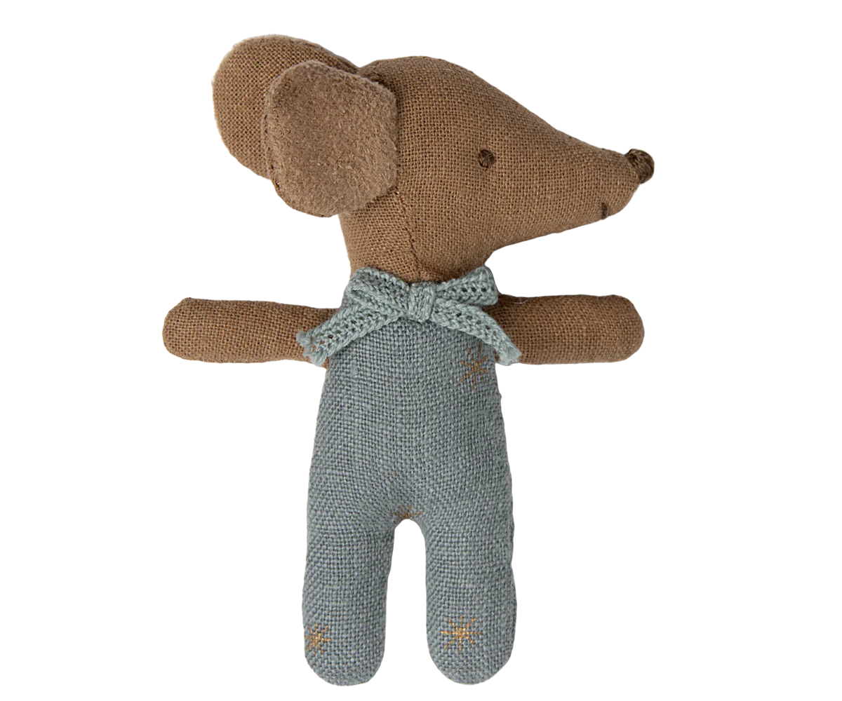 Sleepy Wakey Baby Mouse in Matchbox - Blue