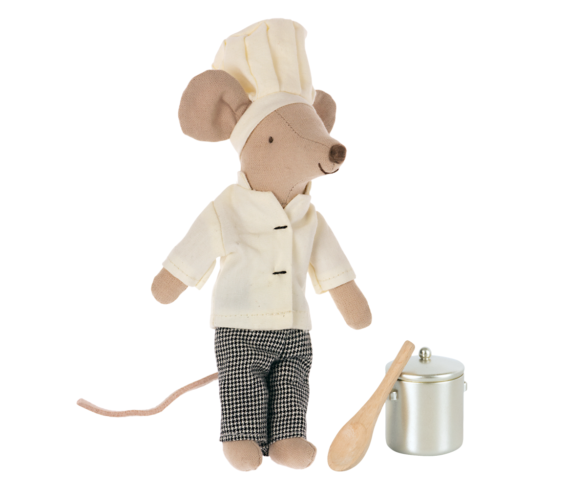 Chef Mouse with Pot and Spoon