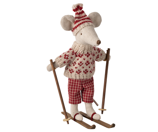 Winter mouse with Ski Set - Mum