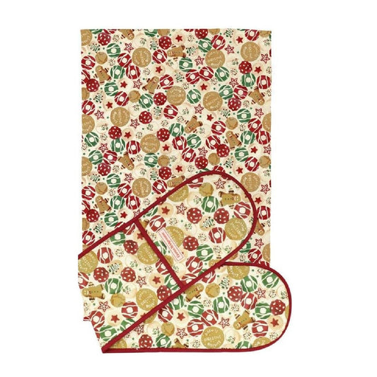 Christmas Biscuits Double Oven Glove & Tea Towel Set