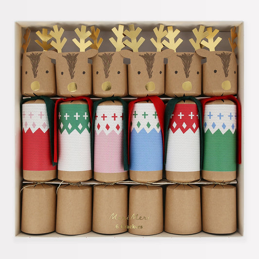 Woodland Jumper Reindeer Christmas Crackers