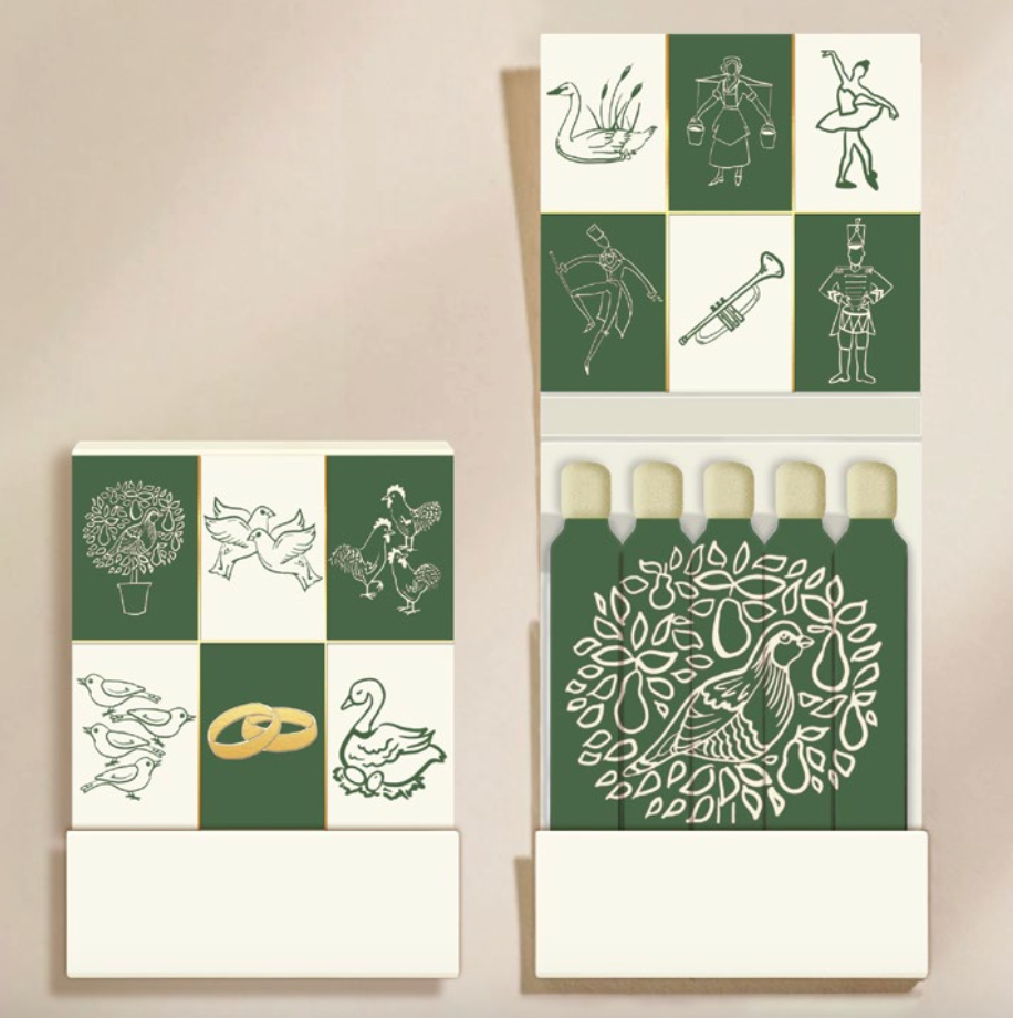 12 Days of Christmas Cocktail Matchbok