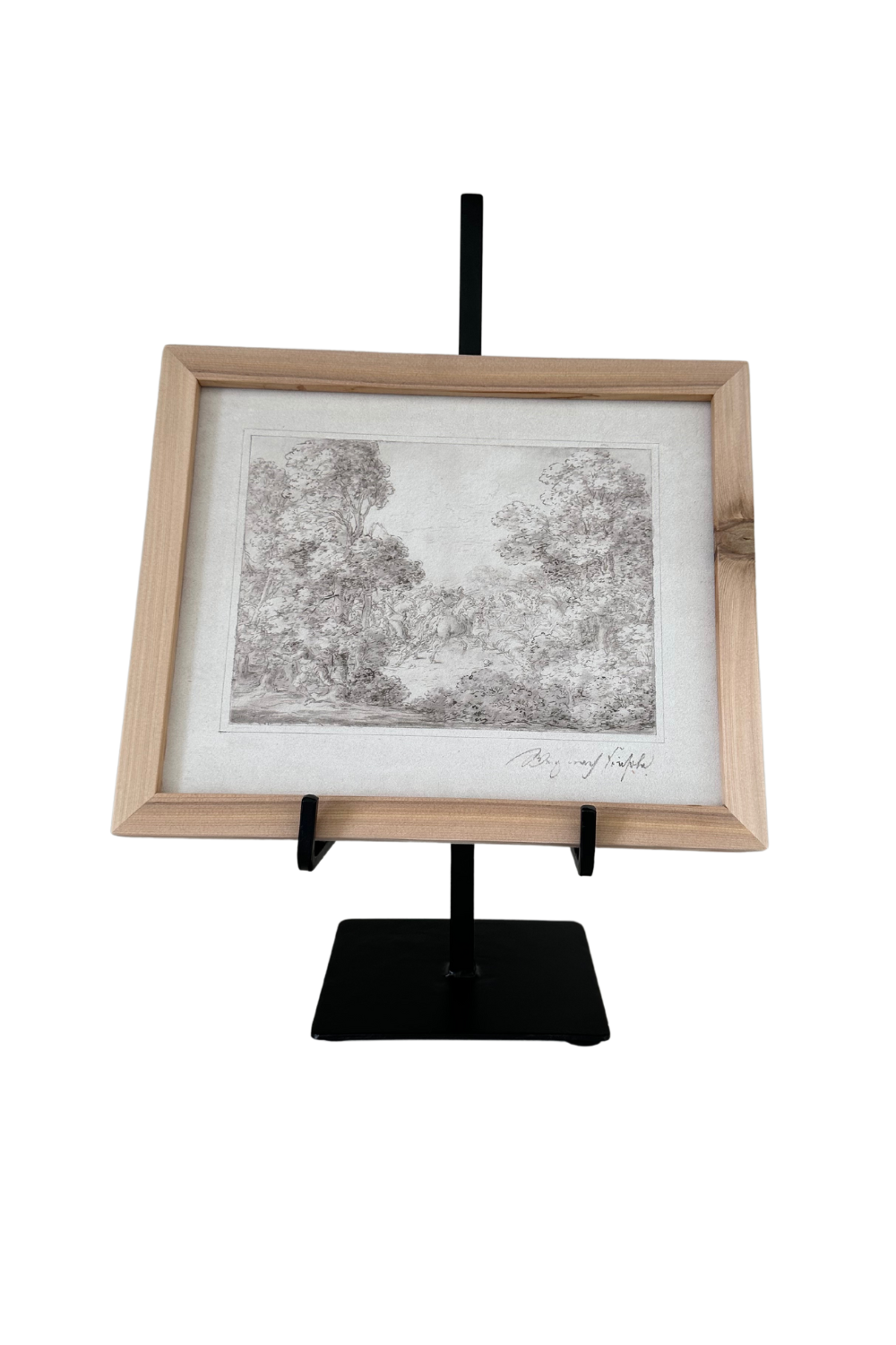 Dual Arm Black Iron Easel - small