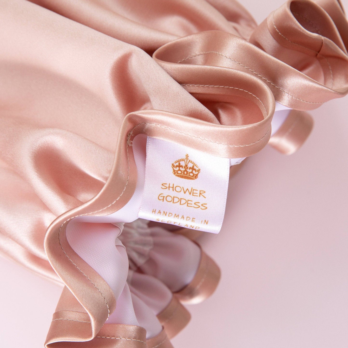 Rose Gold Satin Luxury Shower Cap
