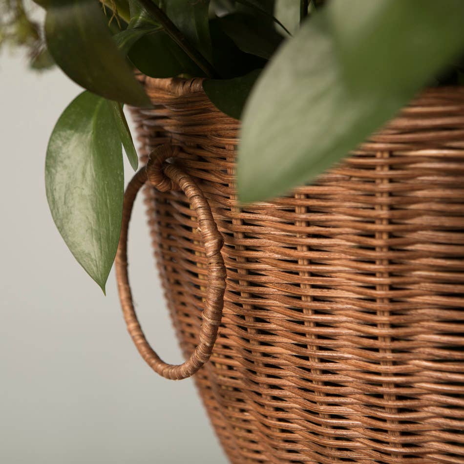 Ornella Rattan Vase Brown