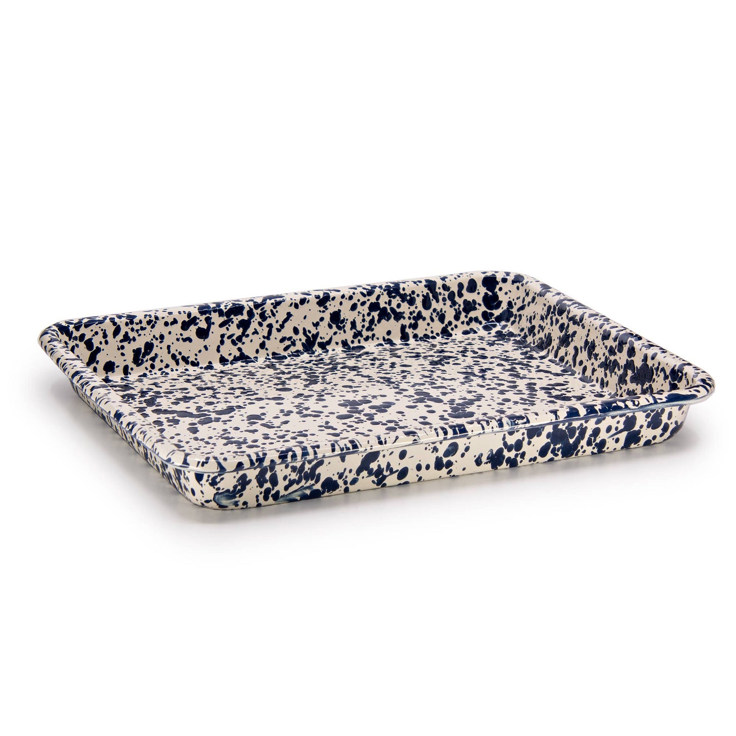 Small Rectangular Tray - Navy & Cream