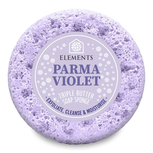Parma Violet Soap Sponge – Triple Butter, Vegan & Handmade