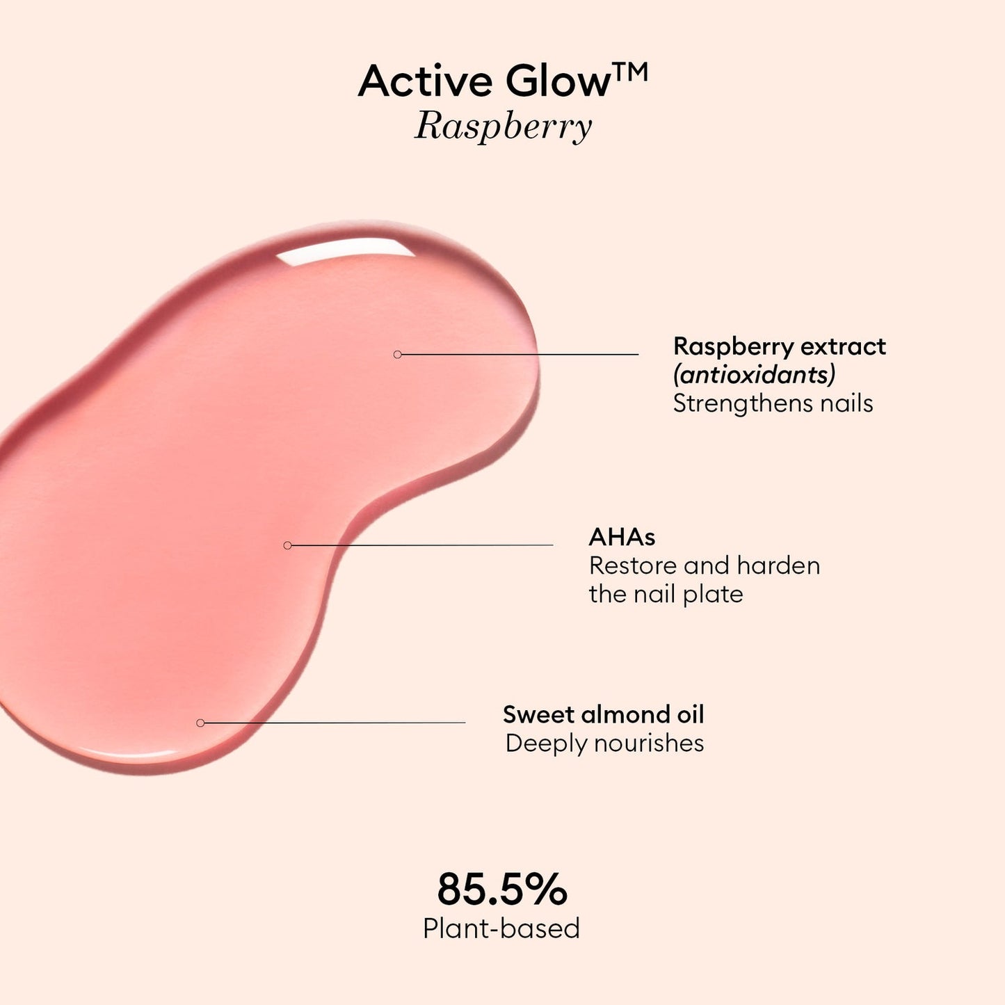 Active Glow Nail polish - Raspberry - 15ml