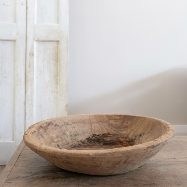 Bleached Wooden Parat Bowl