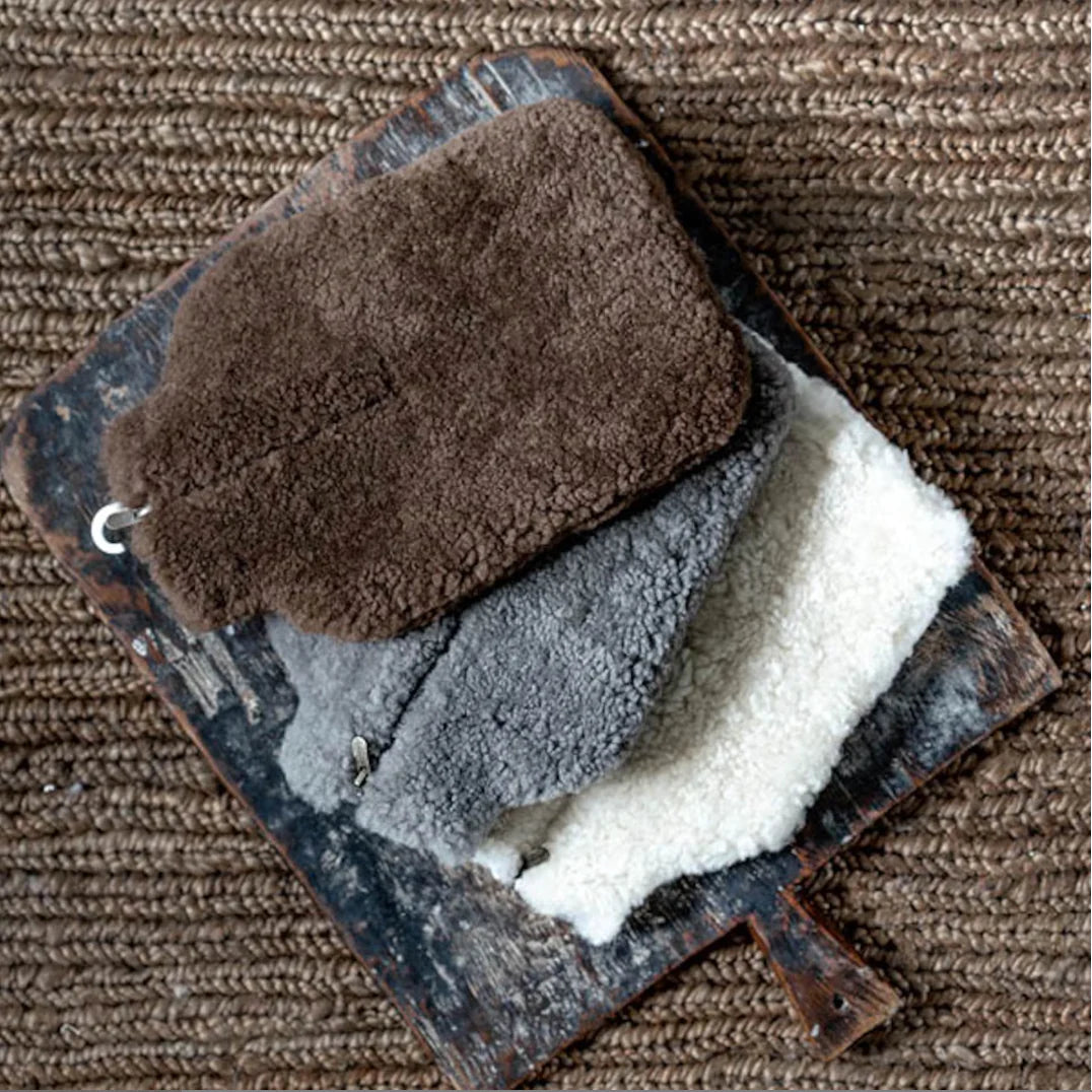KERRI Sheepskin Creme Hot Water Bottle