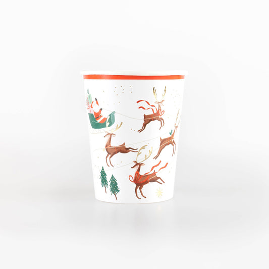 Santa, Sleigh & Reindeer Cups