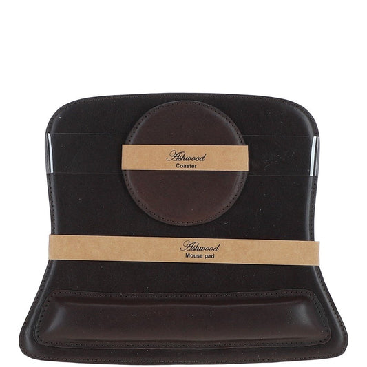 Leather Desk Set - Brown