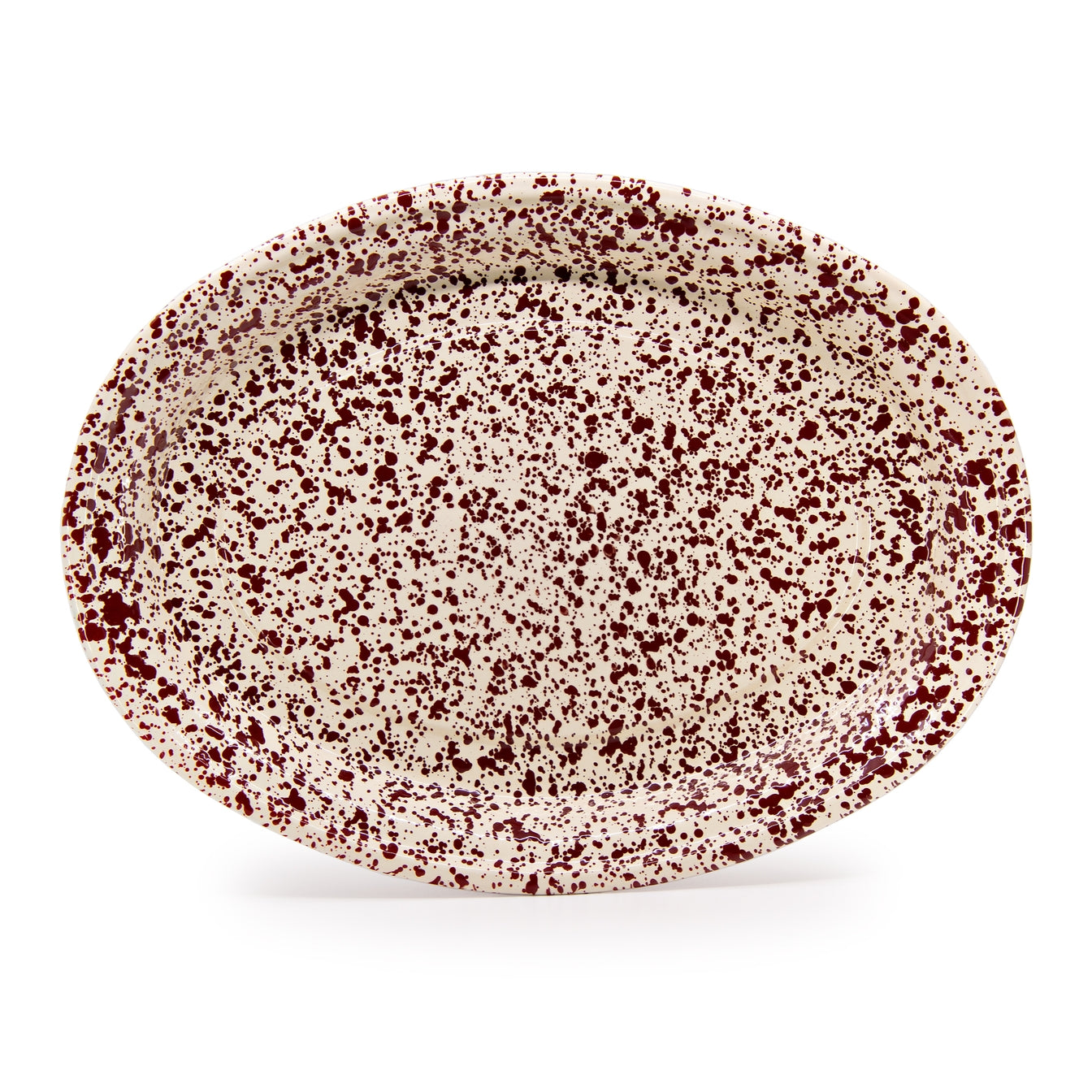 Large Oval Platter - Burgundy