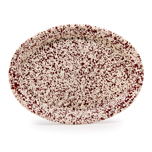 Large Oval Platter - Burgundy