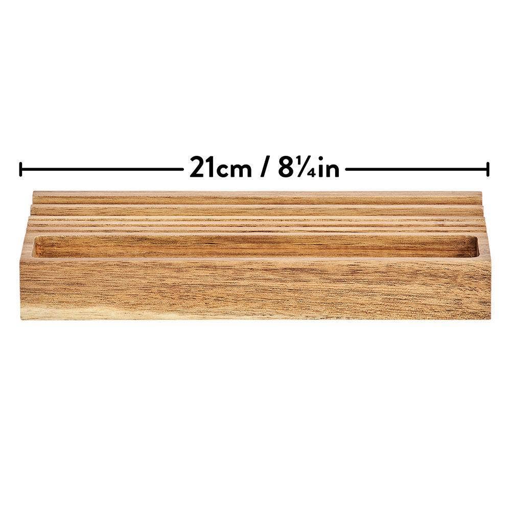 Wooden Desk Organiser with Phone Stand