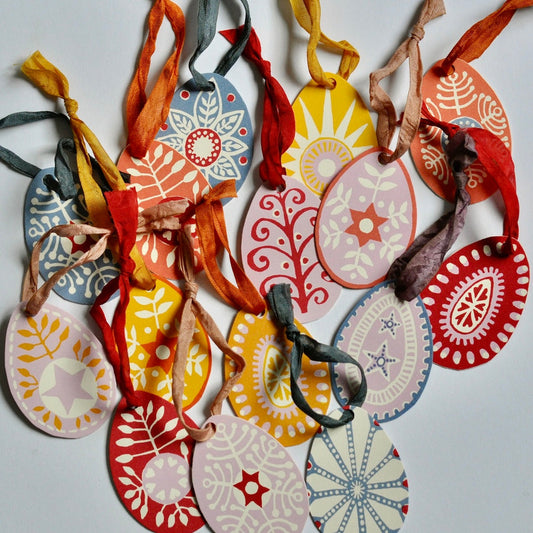 Two Dozen Paper Egg Decorations