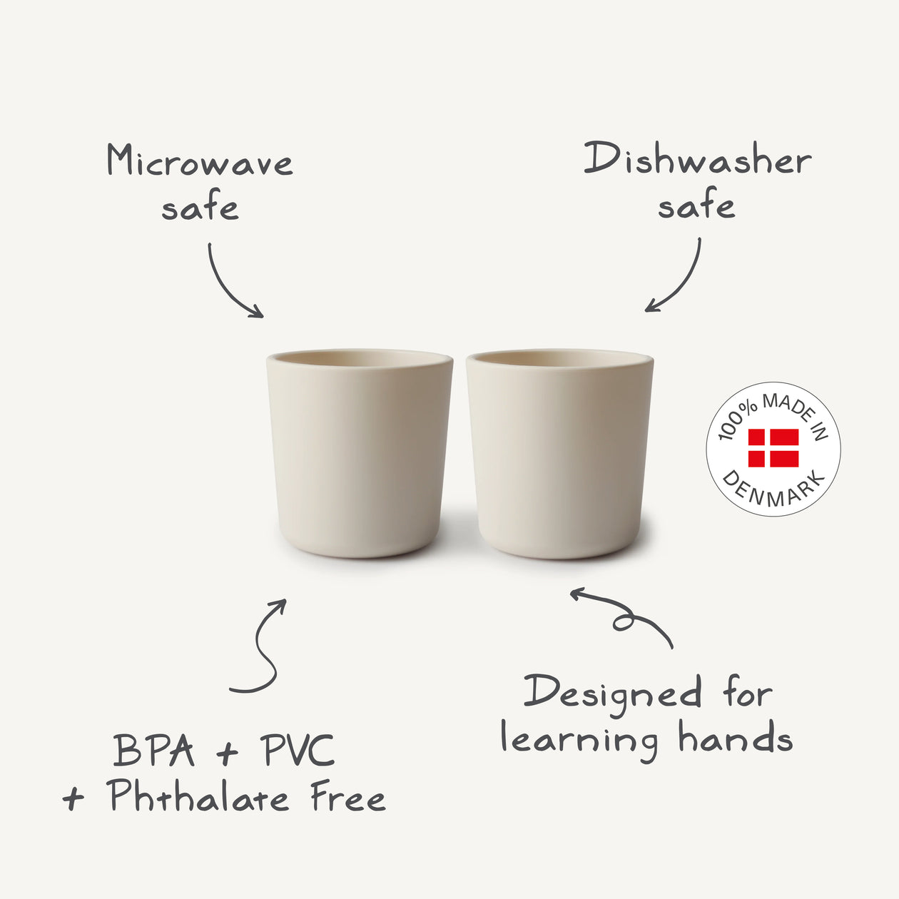 Mustard - Dinnerware cups - set of 2