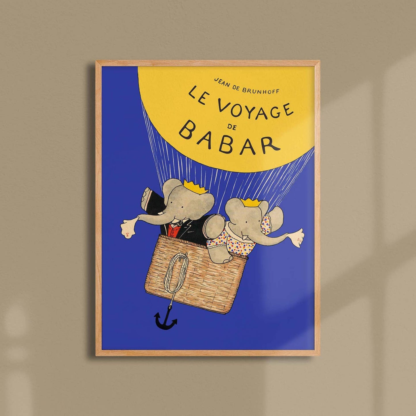 Babar's Balloon Poster and Frame