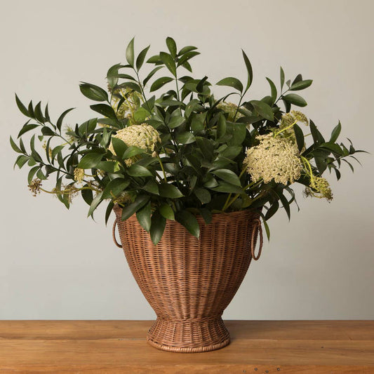 Ornella Rattan Vase Brown