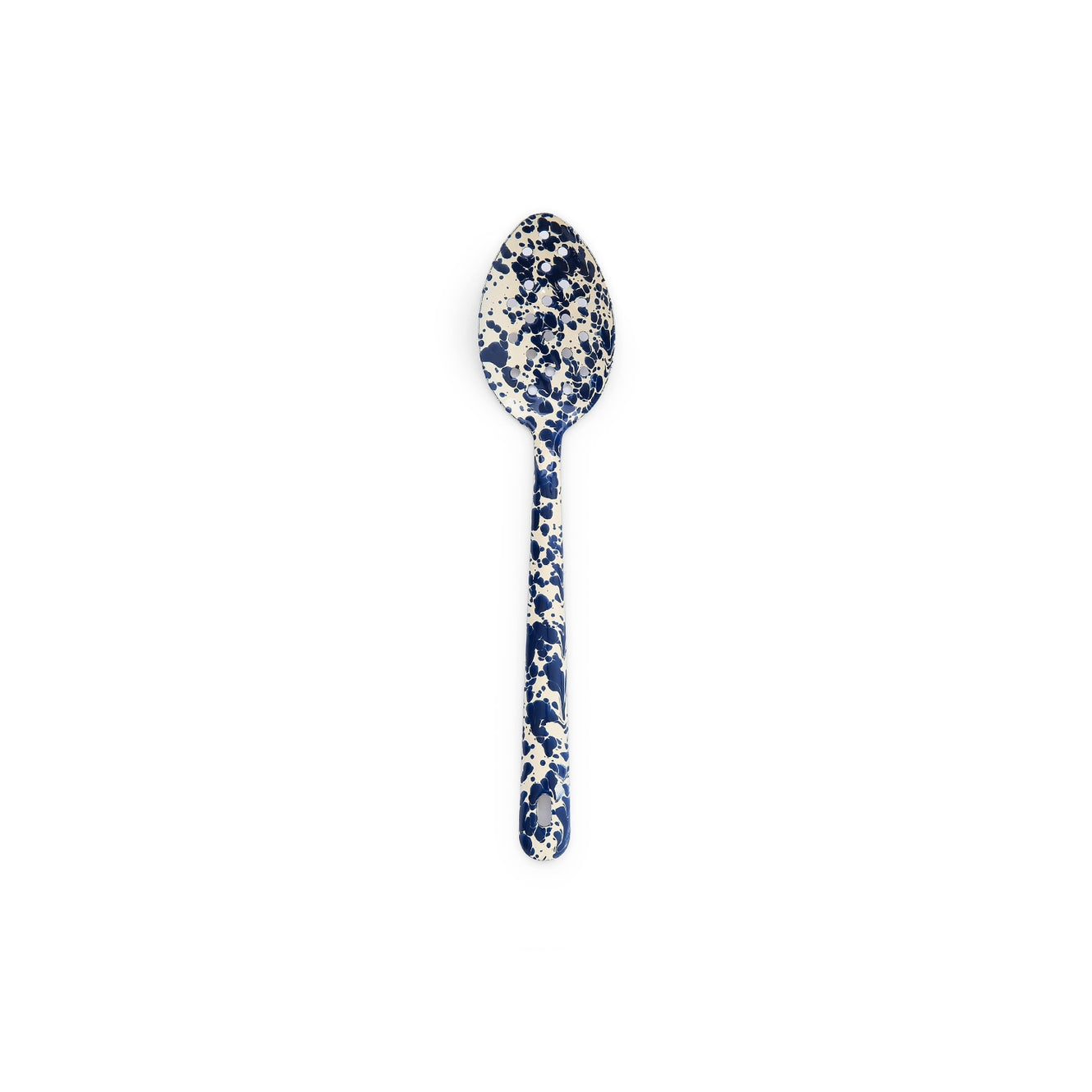 Large Slotted Spoon - Navy and Cream