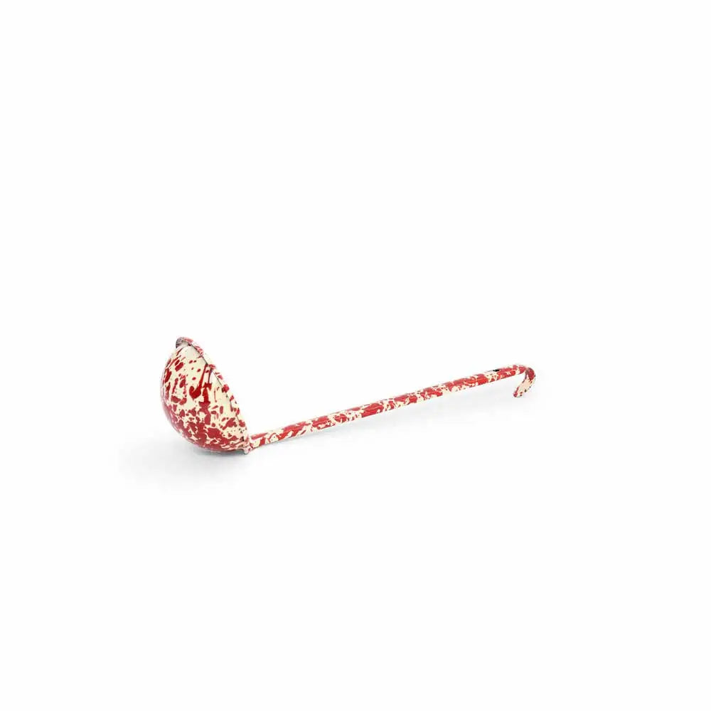 Splatter Enamelware Ladle - Burgundy and Cream
