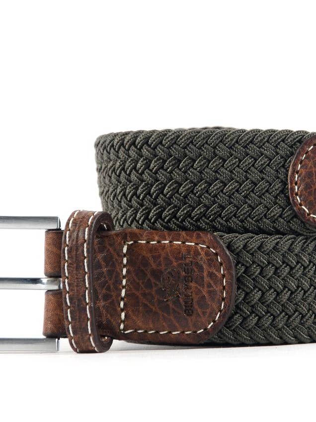 Woven Elastic Belt - Khaki Green - Size 2
