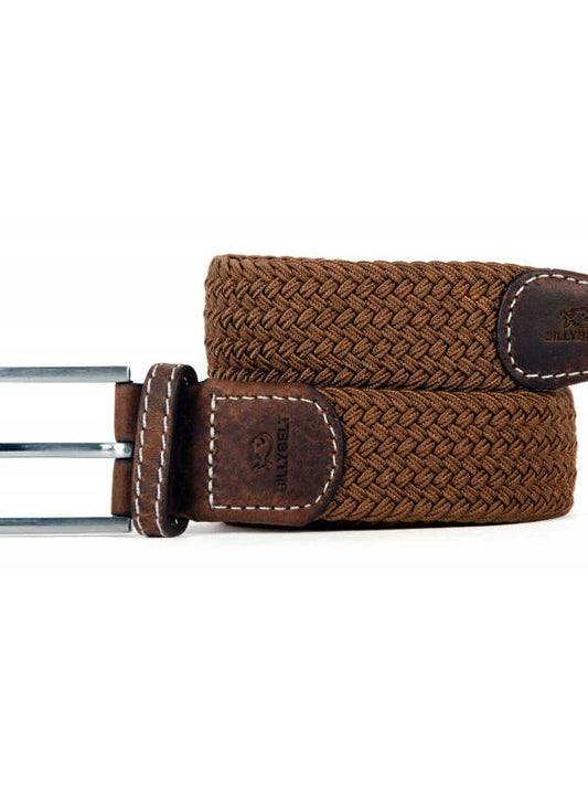 Woven Elastic Belt - Brown Camel - Size 0
