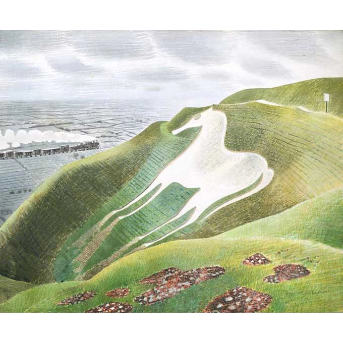 Westbury Horse by Eric Ravilious