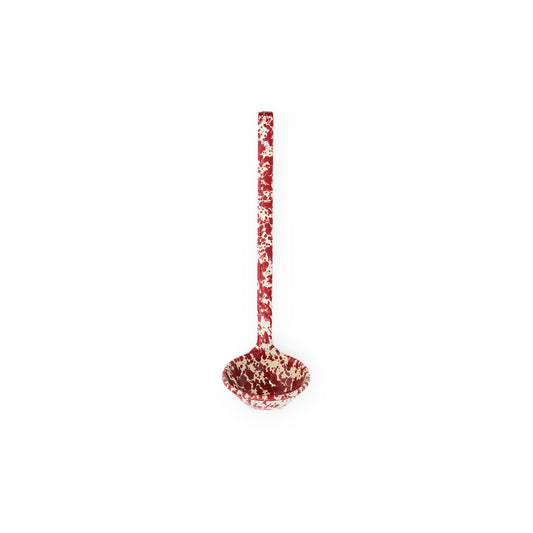 Splatter Enamelware Ladle - Burgundy and Cream