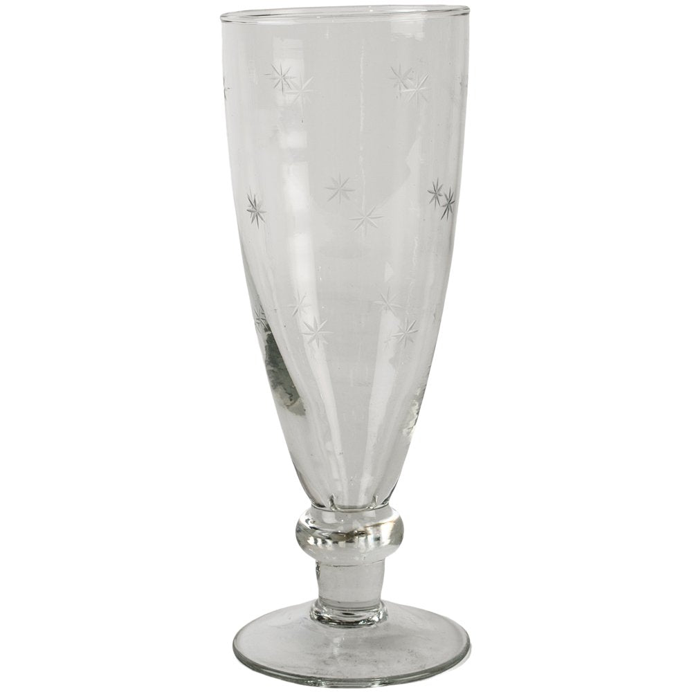 Etched Star Champagne Glass