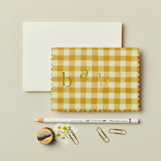 Baby Gingham Card