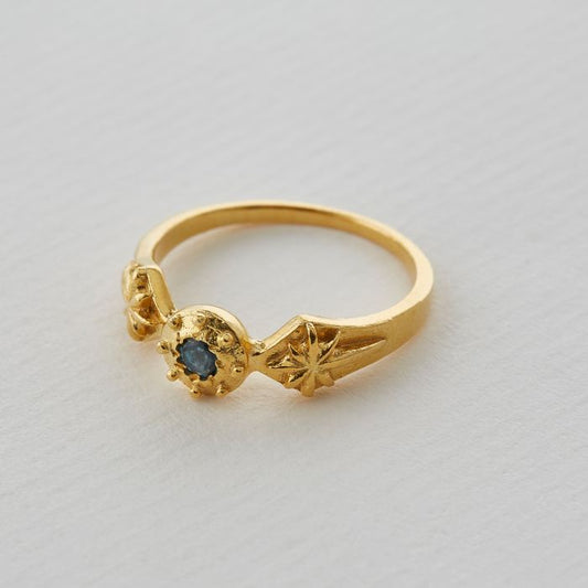 Guiding Star Ring with London Blue Topaz