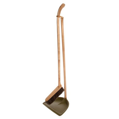 Long Dust brush and Moss green pan