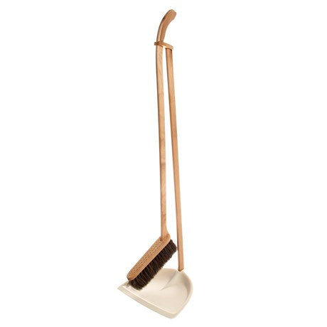 Long Dust brush and White pan