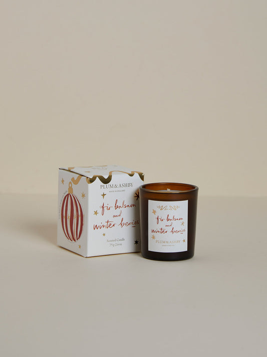 Fir Balsam and Winter Berries Votive