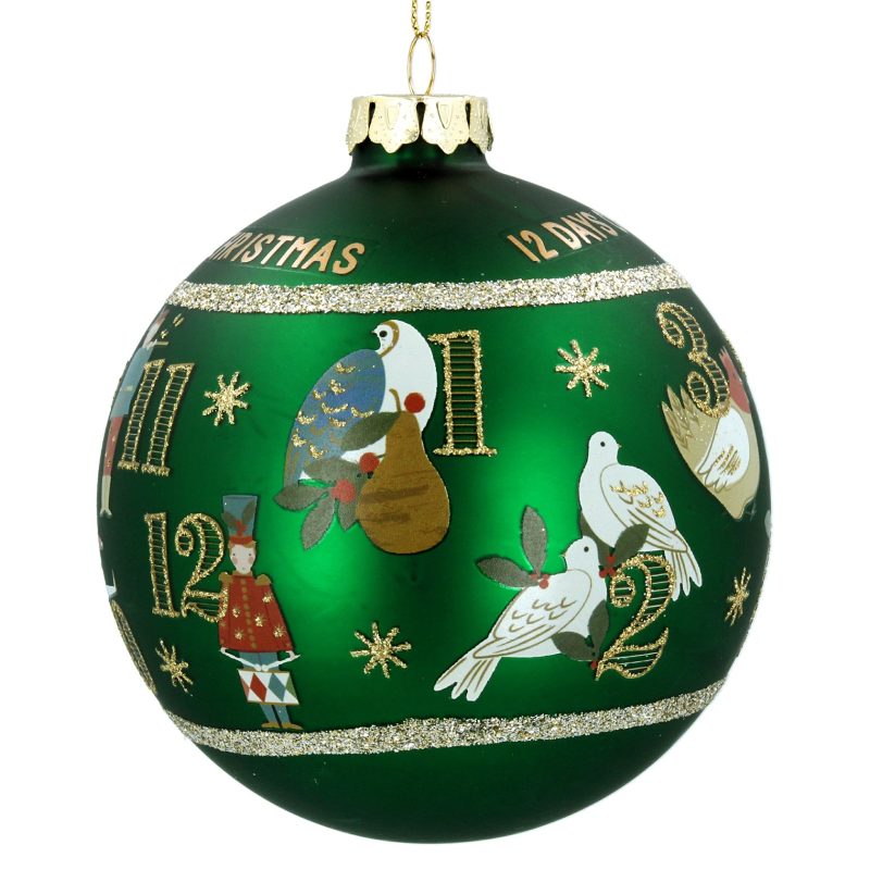 Green 12 Days of Christmas Bauble