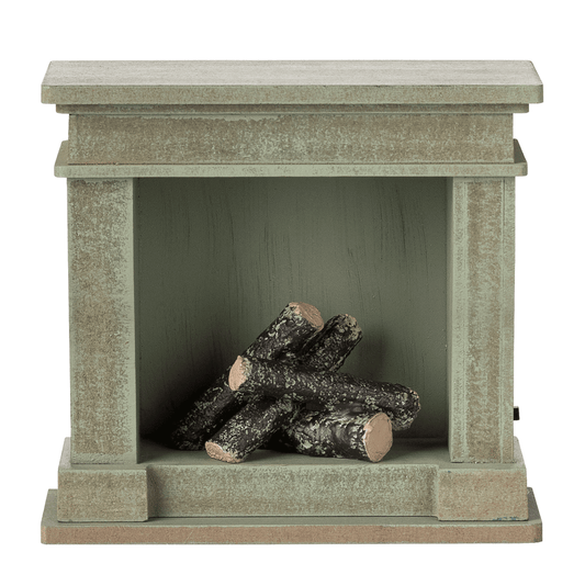 Miniature Fireplace - Dusty Green