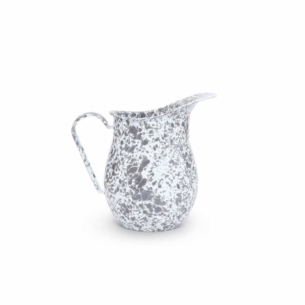 Splatter Enamelware Large Pitcher: Navy & Cream Splatter