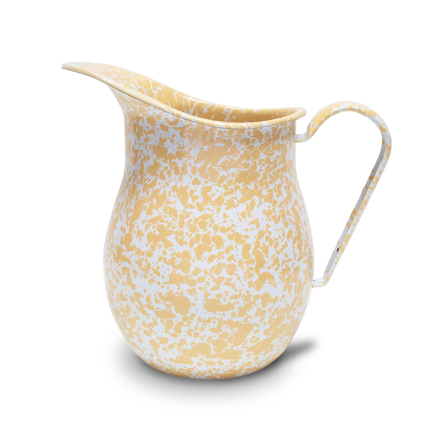Splatter Enamelware Large Pitcher: Navy & Cream Splatter