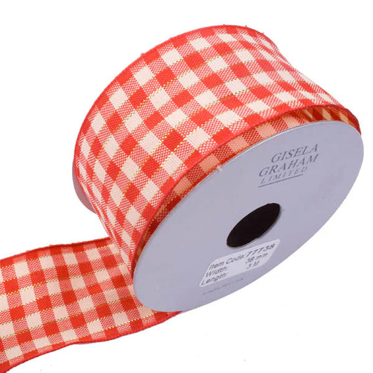 Red Gingham Ribbon