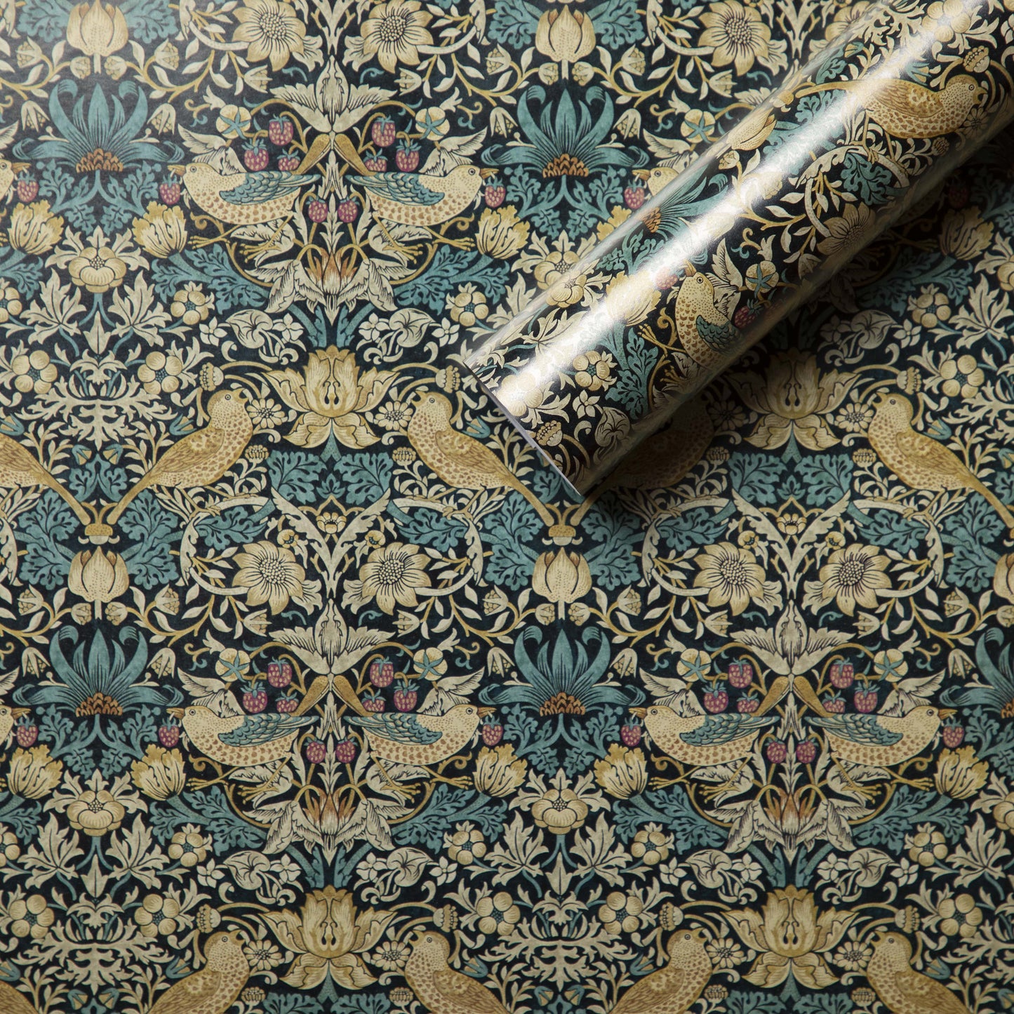 William Morris Strawberry Thief Wrapping paper Roll - 3 metres