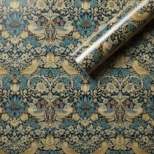 William Morris Strawberry Thief Wrapping paper Roll - 3 metres