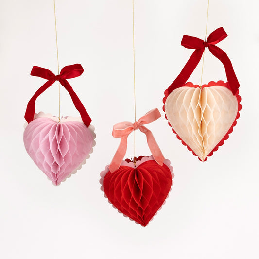 Honeycomb Heart Decorations