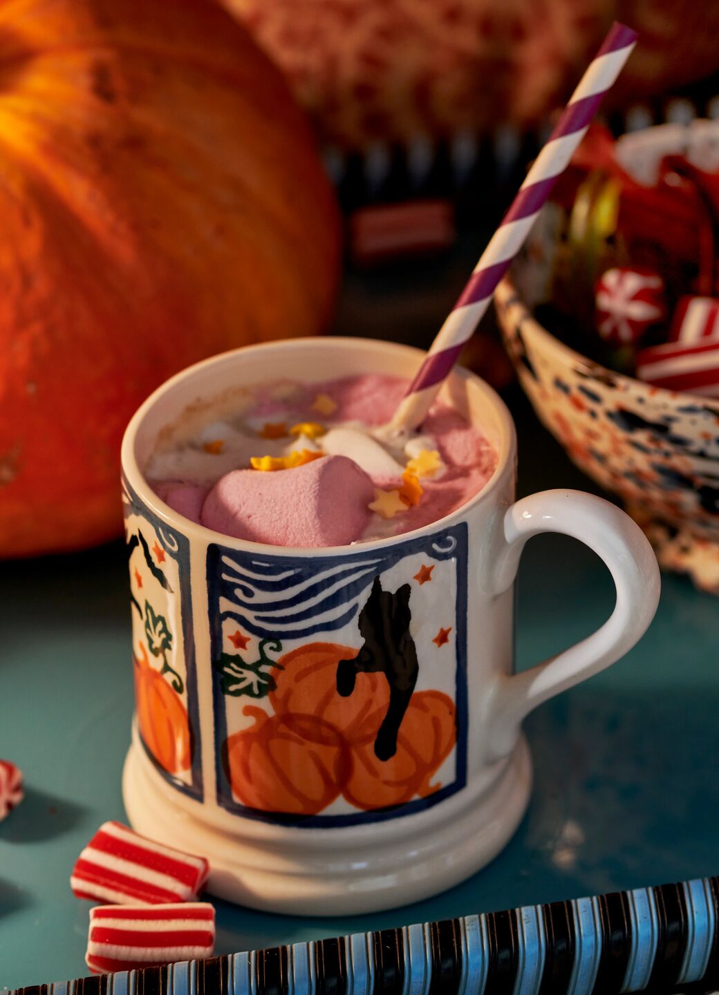Cats & Pumpkins 1/2 Pint Mug