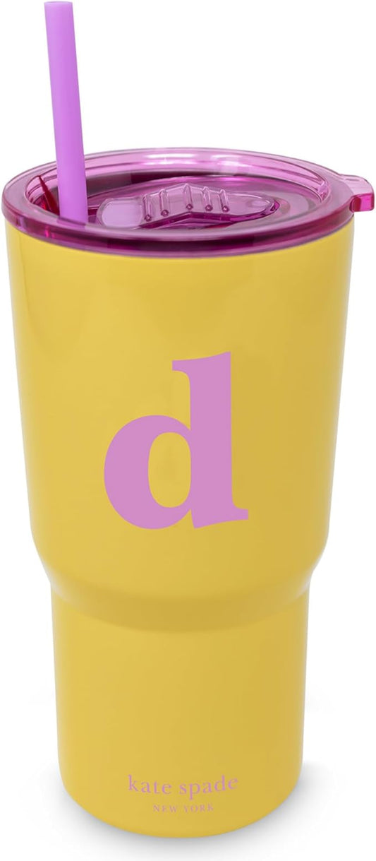 Initial Stainless Steel Tumbler - D - 20 Ounce