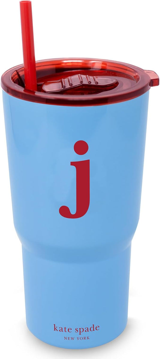 Initial Stainless Steel Tumbler - J - 20 Ounce