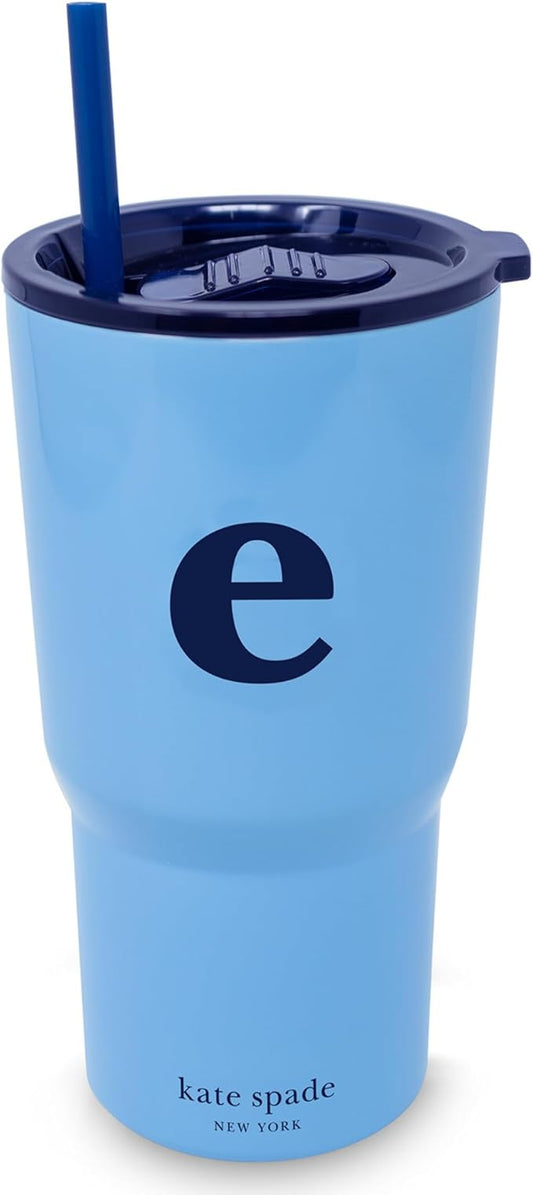 Initial Stainless Steel Tumbler - E - 20 Ounce